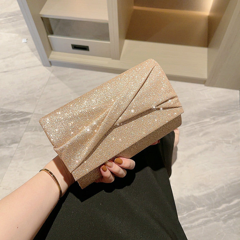 Pochette enveloppe de mode dorée