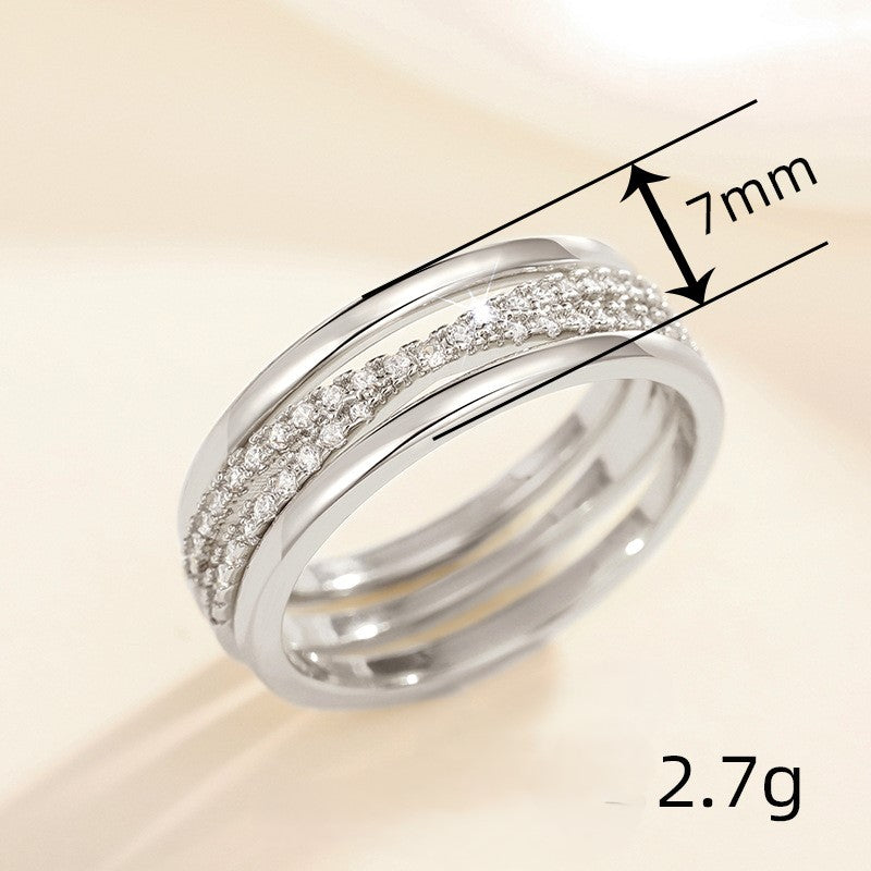 Bague Croisée Géométrique Simple